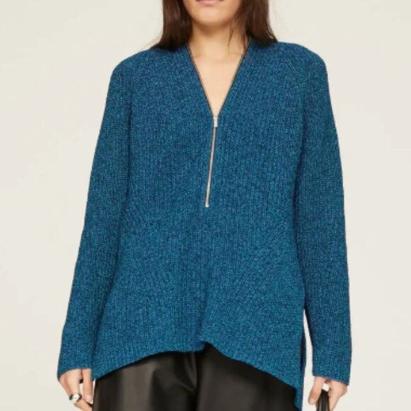 Proenza Schouler White Label Novelty Remix Zip Sweater - Size L - Picture 1 of 11